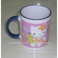 ceramic mug with cartoon animal design